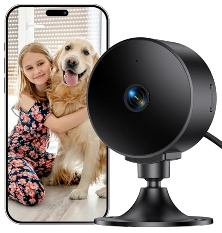 Elelink Caméra Surveillance WiFi Intérieure 2K 3 MP, Moniteur Bébé et Animaux, Audio Bidirectionnel, Vision Nocturne, Détection Mouvement et Son, Compatible Alexa et Google Assistant, 2,4 GHz