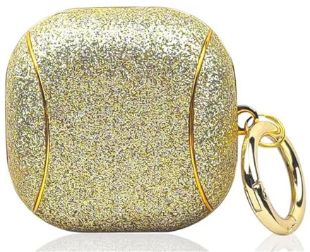 GULVQYF Shiny Glitter Ear buds Case for Samsung Galaxy Buds FE/2 Pro/Pro/Live/Buds 2,Shockproof Protective Earphones Cover,Gift for Ladies Women Girls (Golden)