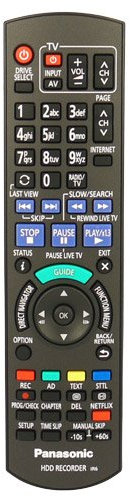 Remote Control for Panasonic DMR-HWT130 500GB Freeview+ HD Smart TV Recorder