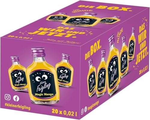 Kleiner Feigling | Magic Mango | 20 x 20 ml | Marken-Spirituose | Premium Likör | Feiern mit Fantasie | Der Party-Shot