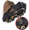 EnergeticSky Steigeisen für Bergschuhe,19 Zähne Kieselgel Edelstahl Anti-Rutschen,Schneekette,Spikes,Schuh-Krallen für High Altitude Wandern EIS Schnee - by (Schwarz, L)
