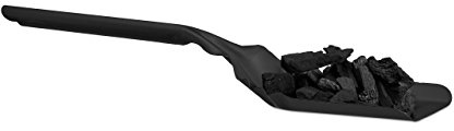 Relaxdays 3-piece Fireplace Set, Foldable Firewood Bag, Log Rack with Handle, Coal Shovel, Felt, Steel, Black/Anthracite