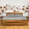 Nodax Double Bed Frame – European Size Pine Wooden Bed Frame for Adults, F1 Easy Assemble Bed with Sturdy Slats & Extra Four Supportive Legs, Comfortable Bedroom Furniture | 140cm x 200cm (Oak)