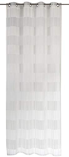 Elbersdrucke halbtransparente Gardine Ösenschal Blockbuster 00 weiß 255 x 140 cm Vorhang mit Ösen für Wohnzimmer Schlafzimmer Flur 198503