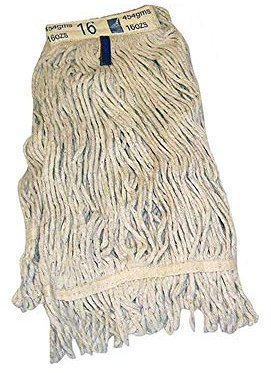 Ramon Hygiene Kentucky Mop, Multifold Yarn, Stay Flat Band 12oz,340 g, Replacement Mop Head, Commercial Large Floor Cleaning, Super Absorbent and Durable, Colour Coded Tags