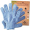Temple Spring Peelinghandschuh, Peeling Körper Duschschwamm, Waschhandschuh Körper Sauna Zubehör, Peeling Handschuh, Duschhandschuh Badezubehör für Ingrown Hair, Luffa Handschuh - Kornblumenblau