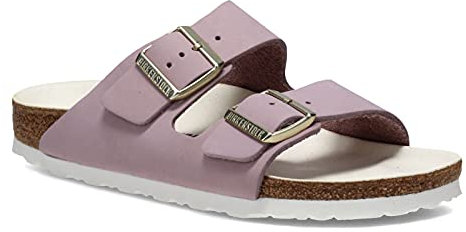 Birkenstock Arizona Damen-Sandalen, Flieder, Nubuk, 38 N, violett Nubuk, 38/39 EU