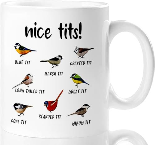 Jigfoxy Kaffeetasse mit schönen , lustige Vögel, Geschenke für Vogelliebhaber, Frauen und Männer, 325 ml