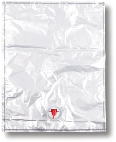 dm-Folien Bag-in-Box-Beutel 10 Liter I 10 Stück I Transparenter Getränkebeutel aus hochwertigem LPDE I Faltbarer Camping- & Festival-Trinkbeutel mit Zapfhahn I Saftbeutel für Apfelsaft, Gin & Wein