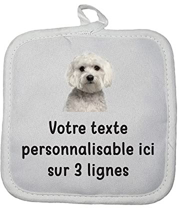 Mygoodprice Guanto da cucina in stile Pictogramme con testo personalizzabile