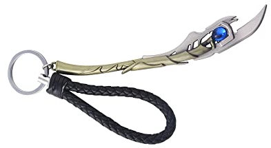 ROSETOR 1 x Rocky Cthulhu-Zepter-Schlüsselanhänger, Geist-Edelstein, Metallanhänger, silber, Einheitsgröße