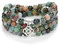 Keltische Geschenkideen 108 Mala Stein Perlen Armband Kristall Halskette mit Unendlichkeitsknoten Glücksbringer (Indischer Achat (Indian Agate))