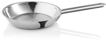 Eva Trio | Bratpfanne Ø20 SS honeycomb | Mit Waffelboden – ein besonderes Muster, das ein Festbacken der Speisen verhindert | stainless steel
