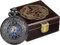Manchda Männer Taschenuhr in Premium glänzenden hölzernen Geschenk Box klassischer Mechanisch Handaufzugwerk Taschenuhren mit Kette, Steampunk Römische Ziffer glücklichem Drache und Phönix Display Box