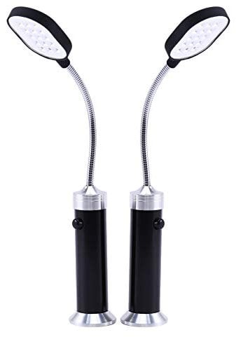 ANTIOCH Super-LED-Grill, magnetisch, für BBQ-Lichter, 360 Grad flexibler Schwanenhals, wetterfest, 2 Stück