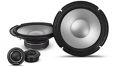 Alpine S2-S80C - Next-Generation S-Series 8 Component Speaker Set | Big woofer upgrade for car doors, separate tweeters with crossovers, powerful midbass and clear highs for sound systems