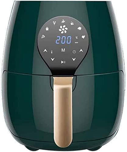 Horno, freidoras de aire Freidoras Horno Aire integrado Multifuncional Sin aceite Eléctrico Verde Gran capacidad 6 litros Pantalla táctil LCD Aire Aire de gran capacidad para todas las familias lofty