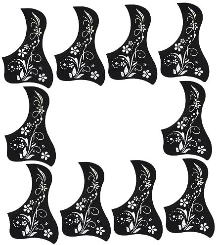 Toyvian 10stücke Akustikgitarre Schutzfolie Selbstklebendes Schlagbrett Mit Floralem Design Passend Für Folk-gitarren Kratzfest Und Langlebig