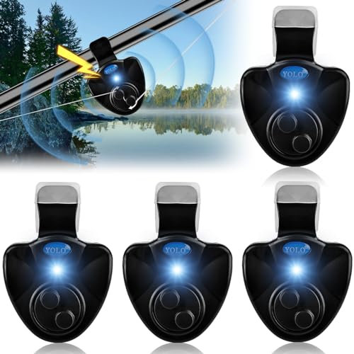 Bissanzeiger Angeln, 4-Piece Angelzubehör, Electronic Bissanzeiger, Bissanzeiger Angeln Mit Funk, Empfindsame Angeln Bissanzeiger, Bissanzeigerder Rute Angelsummer Ausrüstung, Einfach Zu Befestigende