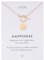 LUUK LIFESTYLE Filigrane Halskette mit T-Coin Anhänger, Geschenk für Freundin, Schmuck für Frauen, wasserfeste Kette aus Edelstahl, roségold