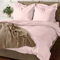Pizuna Coton Luxueux Ensemble de Housses de Couette 220x240 cm 2 Personnes Rose Clair, Tissu de Satin de Coton à 800 Fils au Pouce carré Housse de Couette Respirante avec Fermeture à Boutons (240x220)