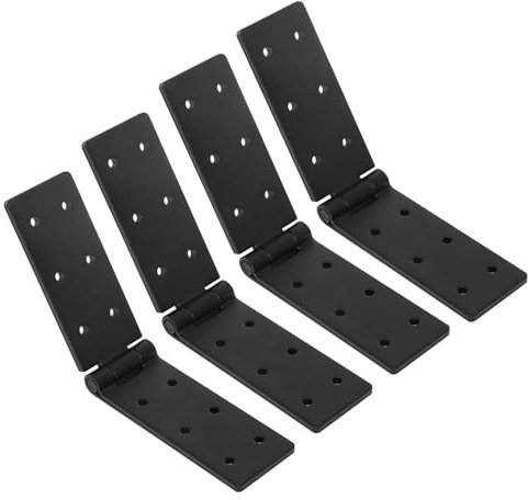 Charnière de caisse 4 Pièces 198 x40 x4.7mm Charniere Caisse Charnières de porte Noir, Charnière Coffre, Charnières de placard