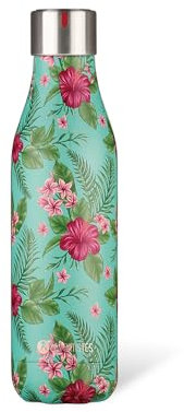 LES ARTISTES Paris A-4374 Bottle'Up, Thermos 500 ml, Gourde isotherme sans BPA, Réutilisable, Garde au chaud 12h et au froid 24h, Acier Inoxydable, Design Papetee