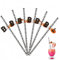 Halloween Paper Straws,24pcs Halloween Party Straws Pumpkin Pattern Drinking Straws Paper Cocktail Straws for Restaurant Home Bar Halloween Party Juice Coffee Cold Drink Accessories