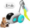 Milgeol Turbo Tail 3.0, Teazys Cat Toy Turbo Tail, Smart Remote Control Electric Interactive Cats Toy, Type-C Rechargeable Turbo Tail Mouse Cat Toy with Feathers (1*blue)