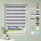 Sanfree Doppelrollo klemmfix ohne Bohren Duo Rollos für Fenster ohne Bohren Marmor-grau B55 x H140cm-Stoffbreite 51cm Fenster Rollo Klemmrollos für Fenster und Tür Sonnenschutz & Sichtschutz