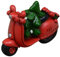 Weihnachtsmotorrad mit Mini-Christbaumschmuck, Motorrad-Modell-Statue für Tafelaufsatz