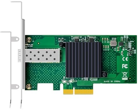 GLOTRENDS ST7315 Carte réseau Ethernet 10Gb SFP+ 1 Port avec contrôleur Intel 82599EN, Interface PCIE 2.0 X4, Compatible Windows 11/10/Windows Server/Linux/ESX/VMware ESXi