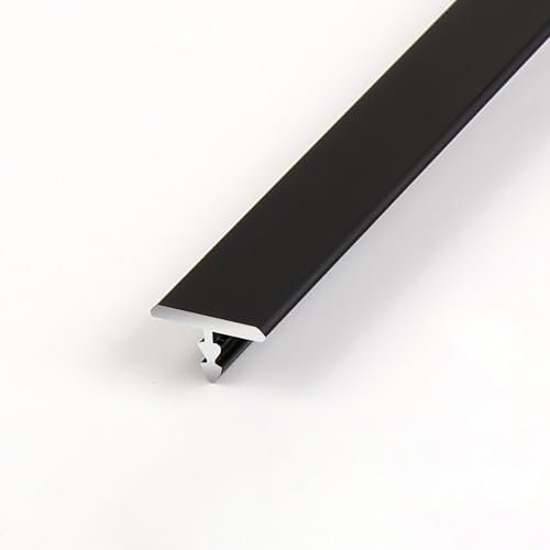 Raouoae Hochwertige Übergangsleiste Aus Aluminium 2 Stück 140cm Threshold Strip T Profil Übergangsprofil Türschwellen Leiste Ideal Für Laminat Und Parkett(Mattschwarz,Breite: 10 mm)