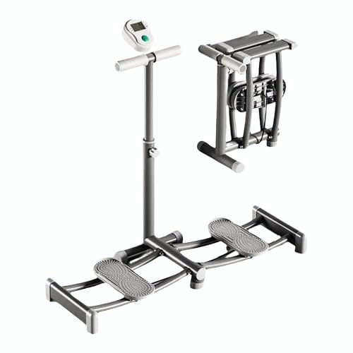 Entrenador de Piernas 2 en 1, Máquina de Entrenamiento de Esquí, Equipo de Ejercicio Plegable con Contador. Ideal para Entrenar el Suelo Pélvico, Piernas, Glúteos, Muslos en Gimnasio o Hogar