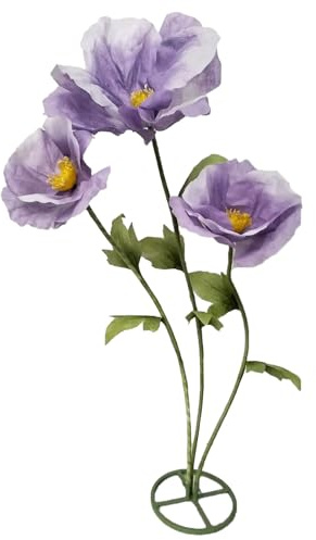 lifemet 3 piezas de flores artificiales gigantes 3D, flores realistas hechas de papel impermeable y ecológico, de larga duración, fácil mantenimiento, perfectas para casa, jardín, bodas, hotel