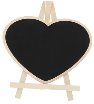 VOSAREA Mini-kreidetafel in Herzform Schild Tischständer Tafel-ornament für Weihnachten Hochzeiten Heimdekoration