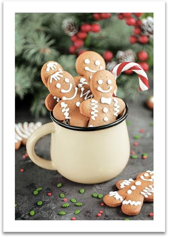 ARTFAVES® Poster - Weihnachten Lebkuchenmänner | Wanddeko Wandbild Fotografie Winter | ohne Rahmen | 30 x 40 cm