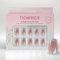 Baesics Softgel Press On Nails Square French Glazed Flexibel Wiederverwendbar Natürliche Optik 30 Stück Klebepads Perfekte Nägel zum Aufkleben ohne UV-Licht Salonqualität Komfort Zuhause Unterwegs