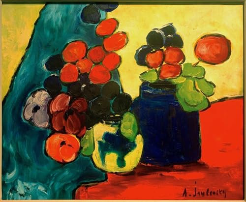 RZHRHJES Clásicas Poster Pintura Impresión Pintura de Lienzo Nórdico sobre tela roja de Alexej Von Jawlensky para la Decoración del Hogar del Dormitorio 60x90cm