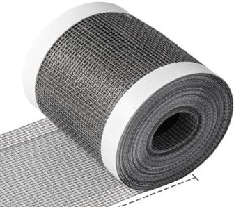 Vxiwscy Nastro Adesivo di Riparazione per Zanzariere, Nero,Buona viscosità 7 cm x 3 m, Kit di Riparazione Impermeabile e Durevole per Finestre e Porte, Facile da Applicare, 1 Rotolo