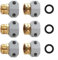 Raccordi di riparazione per tubi da giardino in zinco e alluminio, 3 set di connettori per tubi da 3/4 e 5/8, efficienti per vari usi