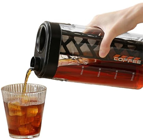 Celuicion Machine À Café Froid, Cafetière à Glace, Étanche Filtre Extra Fin Portable Pour Thé Maison Voyage Camping Boissons Aromatisées