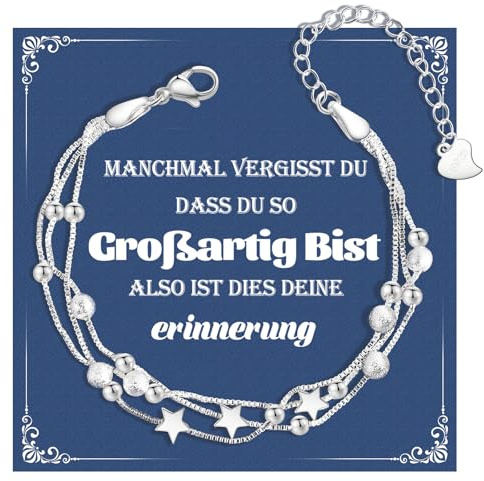 CheersLife Armband Damen Geschenke für Frauen Stern Kleine Glocke Kleeblatt | Katzenpfote Armband,Geschenke für Teenager Mädchen Freundin Mutter Tochter Schwester,Geburtstags Weihnachten Valentinstag