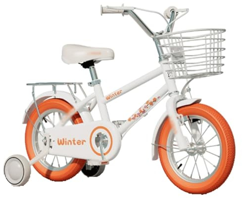 Fahrrad kinder Kinderfahrrad for Jungen und Mädchen im Alter von 2–12 Jahren, 12–18 Zoll, Kinderfahrräder mit Stützrädern, Kinderfahrrad for Kinder und Kleinkinder kinderfahrrad(Orange,12inch)