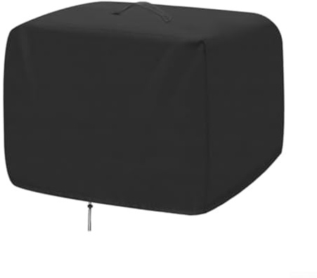 ZWEquipint Wasserdichte Mähroboter-Abdeckung mit Kordelzug, 420D Oxford-Gewebe, Allwetterschutz für automatische Rasenmäher, 78 x 56 x 36 cm, Schwarz