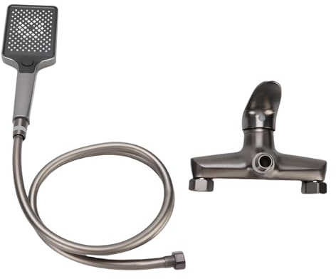 FTVOGUE Kupfer-Duschkopf-System-Set, Hochdruck-Badezimmer-Duschventil mit Schlauchhalter, für die Meisten Heim-Sanitärsysteme