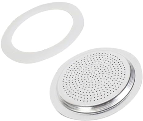Silikondichtung, Dichtungsring, Ersatzdichtung und for Kaffeekanne, Espressokanne, Mokkakanne, Zubehör for Kaffeemaschinen(3 cup+sieve)