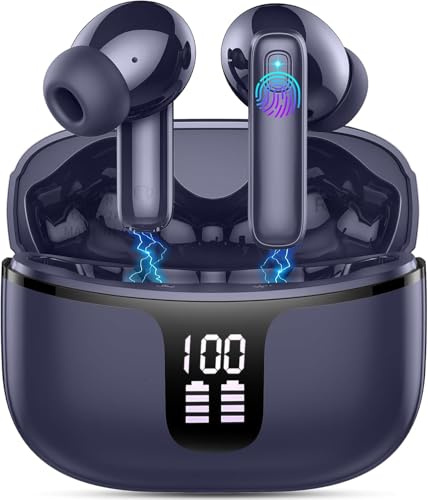 Renimer Auriculares Inalámbricos Bluetooth, 40H Auriculares Bluetooth HD HiFi Estéreo, 14.2 mm Driver, 2026 Cascos Inalambricos Bluetooth 5.3