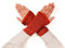 Aga's Own Warmers for Women – Fingerlose Handwärmer – Handschuhe für drinnen und draußen, fingerlose Handschuhe - Armwärmer - Goth Accessoires – Rost