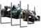 Wandbild - Mercedes Formel 1 Auto, Hamilton, Bottas 2017, 165 x 62 cm, Holzdruck - XXL Format - Kunstdruck, ref.26562